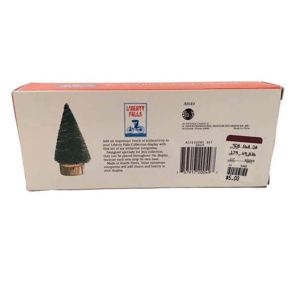 Liberty Falls Americana Collection 6 Miniature Trees Blue Christmas Bottle Brush - Picture 3 of 9